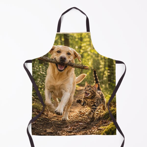 Item preview, Happy Labrador and Kitten Forest Adventure designed and sold by BagFactoryUK.