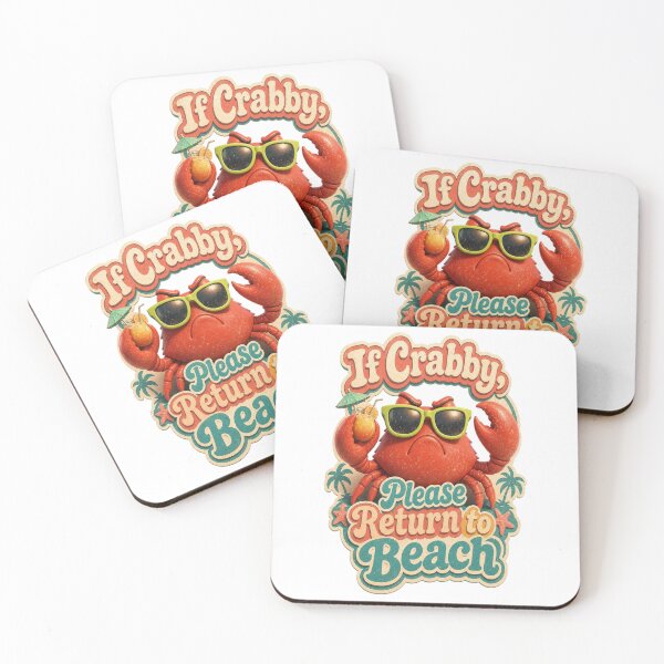 Item preview, Retro Crabby Beach Return Sticker designed and sold by mo-carnival.