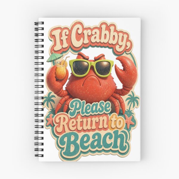 Item preview, Retro Crabby Beach Return Sticker designed and sold by mo-carnival.