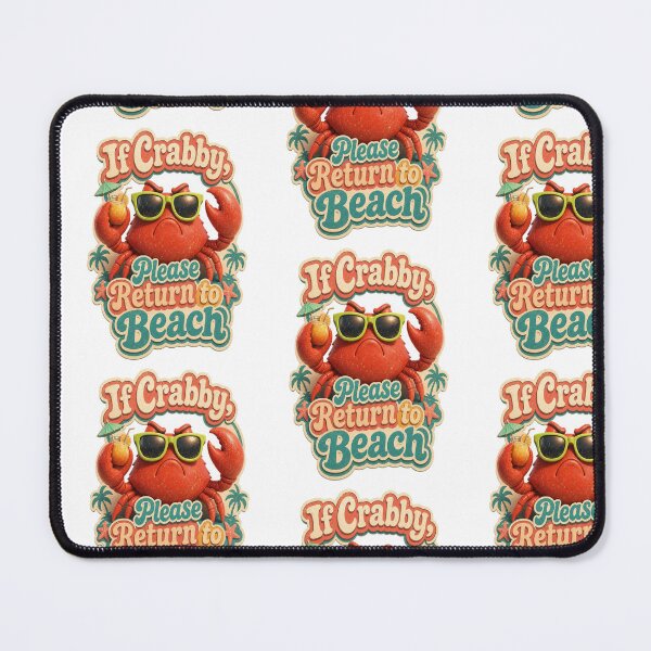Item preview, Retro Crabby Beach Return Sticker designed and sold by mo-carnival.