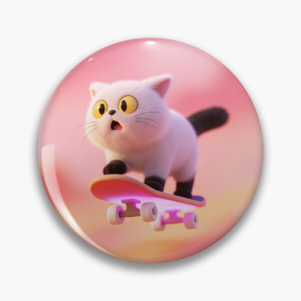 Item preview, A cartoon cat riding a skateboard designed and sold by Mike Kiev art.