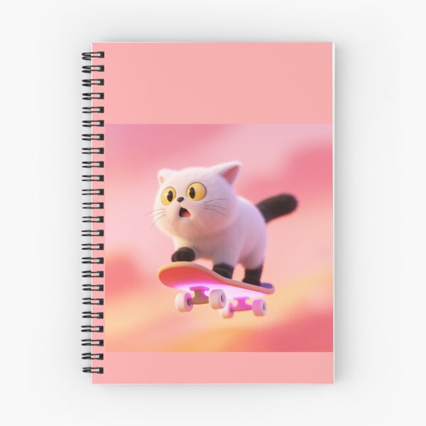 Item preview, A cartoon cat riding a skateboard designed and sold by Mike Kiev art.