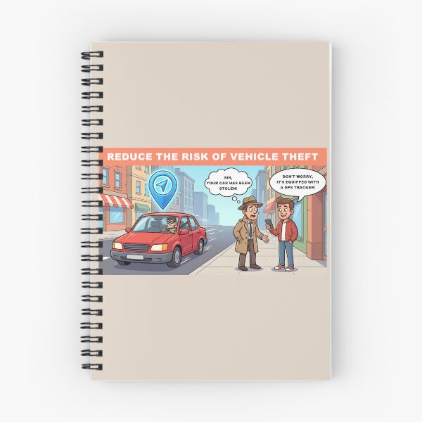 Item preview, Reduce Vehicle Theft Risk – Funny GPS Car Tracking and Anti-Theft Cartoon 6 designed and sold by WordPlayStudio.