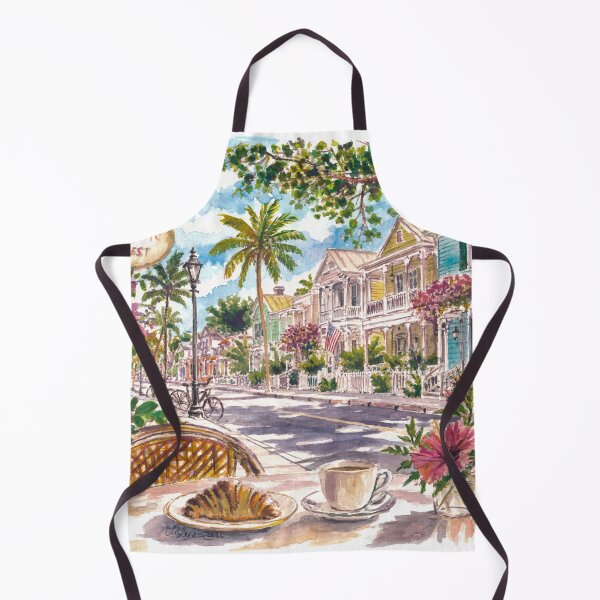 Item preview, Key West Duval Street Watercolor – Conch Cafe Street Scene, Florida Travel Gift designed and sold by artshop77.