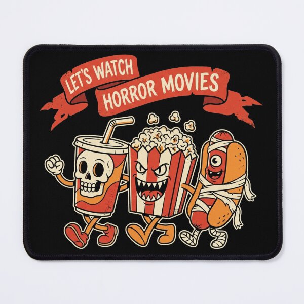Item preview, Let's Watch Horror Movies Halloween Snack Shirt designed and sold by TeNovaStudio ⭐⭐⭐⭐⭐.