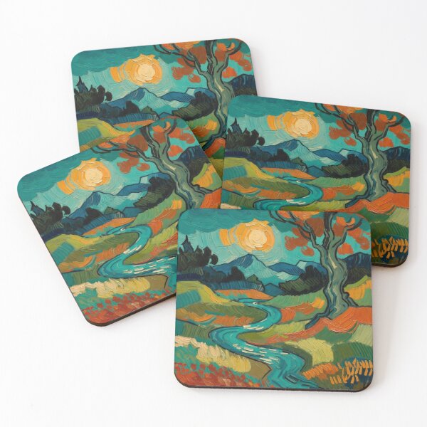 Item preview, Autumn River - Impasto Impressionist Landscape Painting designed and sold by Nexus Space.
