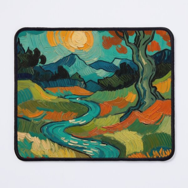 Item preview, Autumn River - Impasto Impressionist Landscape Painting designed and sold by Nexus Space.