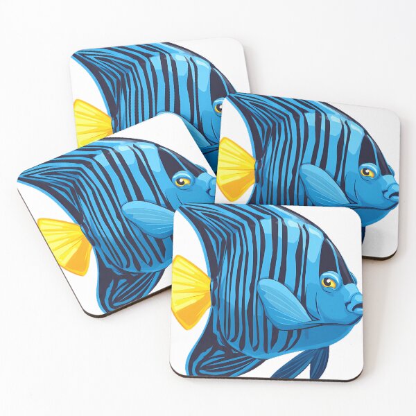 Item preview, Icono de pez ángel azul designed and sold by pumsquare.