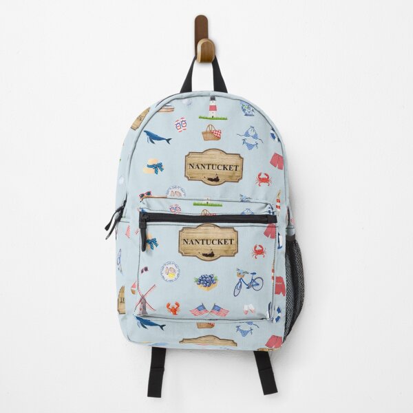 Item preview, Nantucket Coastal Icons Red and Blue designed and sold by Coastal Joy.
