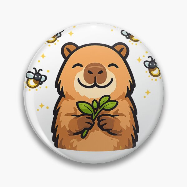 Item preview, Cute Capybara with Glowing Fireflies designed and sold by Saeed  Ahmad.