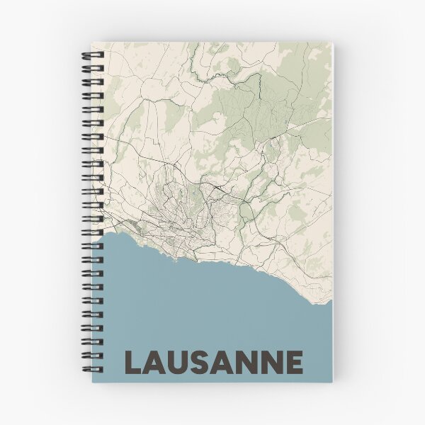Item preview, Lausanne Map designed and sold by MapsNerd.
