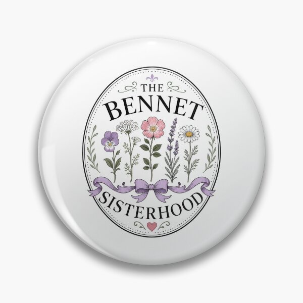 Item preview, The Bennet Sisterhood Pride and Prejudice Floral Emblem designed and sold by Fenay Designs.