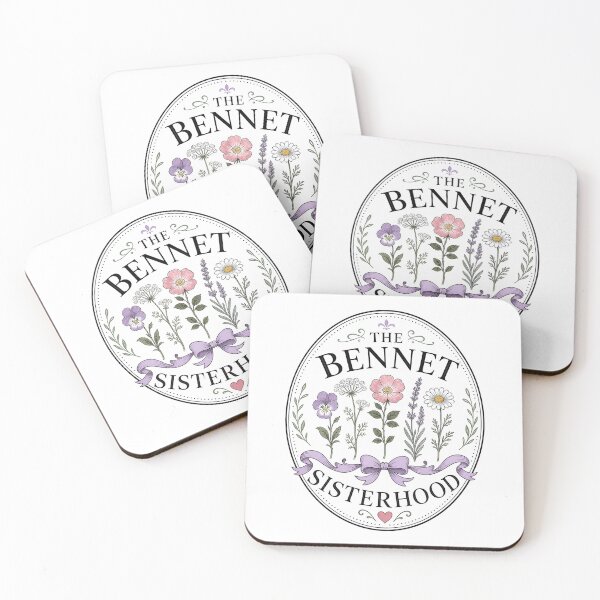 Item preview, The Bennet Sisterhood Pride and Prejudice Floral Emblem designed and sold by Fenay Designs.
