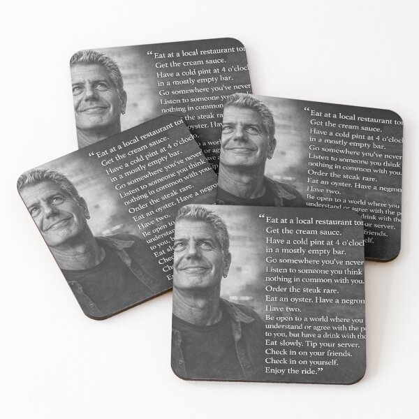 Item preview, Anthony Bourdain famous Quote designed and sold by LuluLeb.