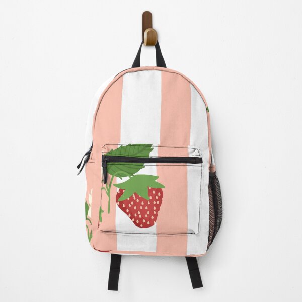 Item preview, Cute Red and Pink Strawberry Stripes Surface Pattern Repeatable designed and sold by eriscreates.
