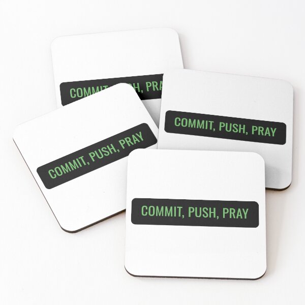 Item preview, Commit Push Pray Programmer Sticker designed and sold by StikerChuns.