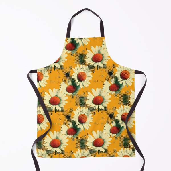Item preview, Large Retro Daisies With Halftone Dot Pattern designed and sold by igraphixart.