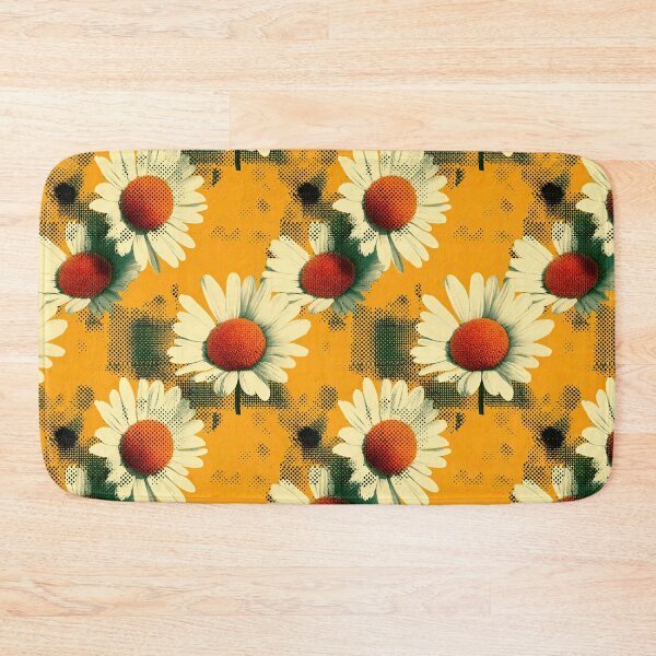 Item preview, Large Retro Daisies With Halftone Dot Pattern designed and sold by igraphixart.