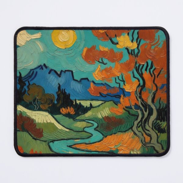 Item preview, Mountain Stream - Heavy Impasto Impressionist Painting designed and sold by Nexus Space.