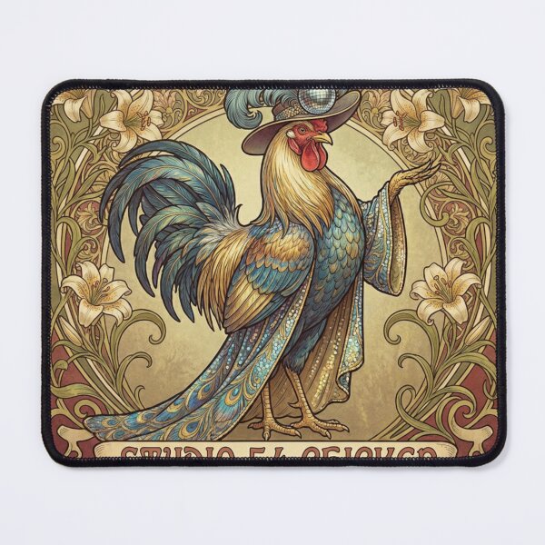 Item preview, Studio 54 Chicken in the style of Mucha designed and sold by Solace Sparkles.