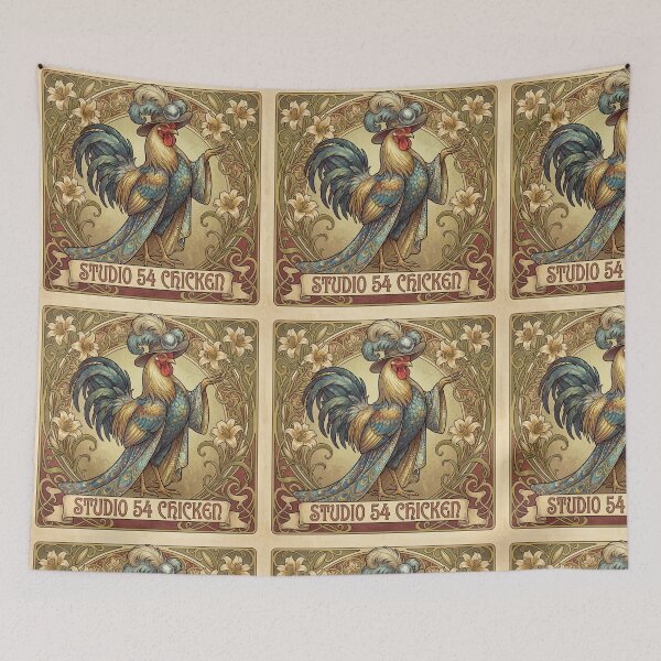 Item preview, Studio 54 Chicken in the style of Mucha designed and sold by Solace Sparkles.