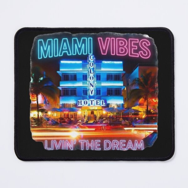 Item preview, Livin The Dream Miami Vibes Florida Shirt Hoodie designed and sold by WishArtDesign.