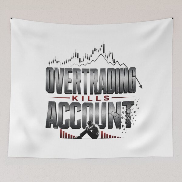 Item preview, Overtrading Kills Account Forex Trader Typography designed and sold by PipForgeStudio .