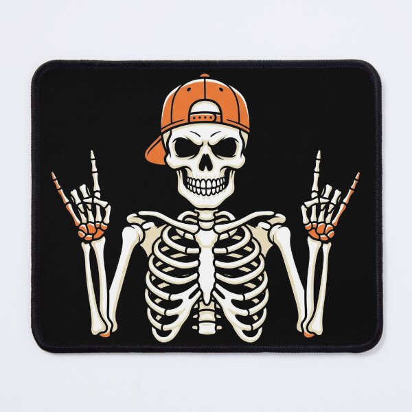 Item preview, Retro Rocker Skeleton Backwards Hat Halloween Shirt designed and sold by TeNovaStudio ⭐⭐⭐⭐⭐.