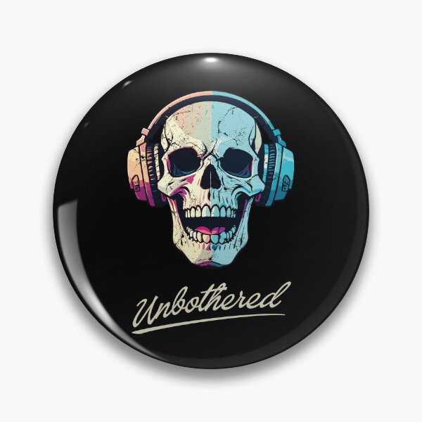Item preview, Unbothered Skull and Headphones designed and sold by threadsjam.