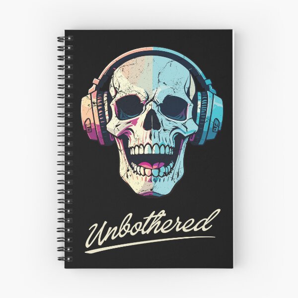 Item preview, Unbothered Skull and Headphones designed and sold by threadsjam.
