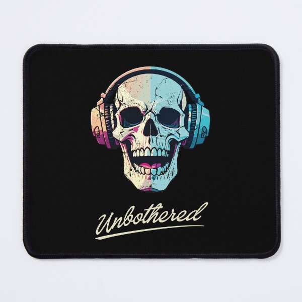 Item preview, Unbothered Skull and Headphones designed and sold by threadsjam.