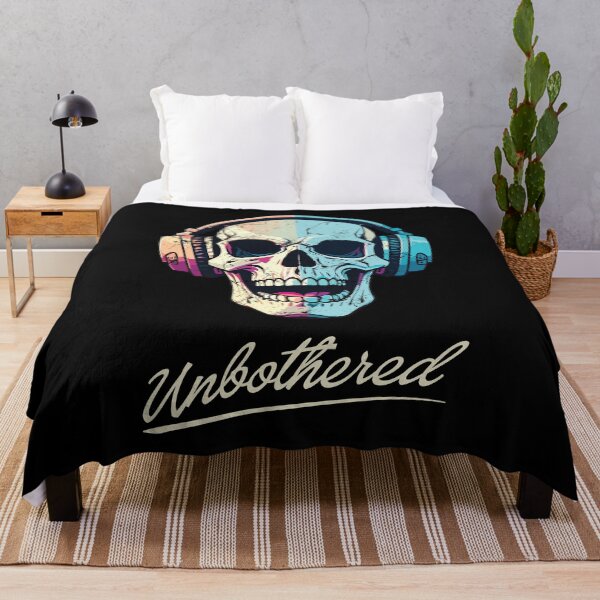 Item preview, Unbothered Skull and Headphones designed and sold by threadsjam.