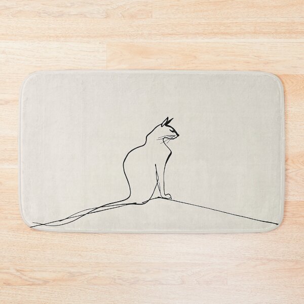 Item preview, Minimalist Cat sitting on the roof designed and sold by lautir.