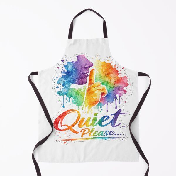 Item preview, Quiet Please | Rainbow Watercolor Mindfulness Sticker designed and sold by Genzfirevibes.
