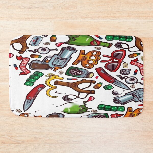 Item preview, Retro Gangster Motif - Weapons, Crime and Street Art Comic Book Style (Mint Green) designed and sold by RAYBIL.