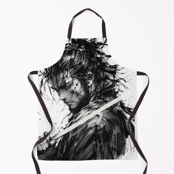 Item preview, Wandering Swordsman Ink Sketch Cross-Hatch Samurai Portrait designed and sold by MouradStudio.
