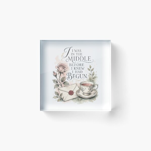 Item preview, I Was In The Middle Pride and Prejudice Tea and Letter Art designed and sold by Fenay Designs.