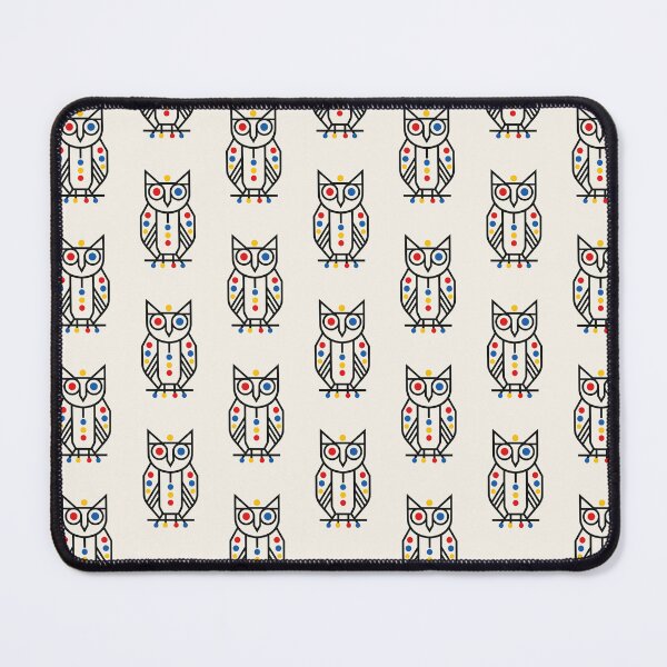 Item preview, Bauhaus Geometric Owl, Mid Century Modern Bird Art designed and sold by OpenFieldNotes.