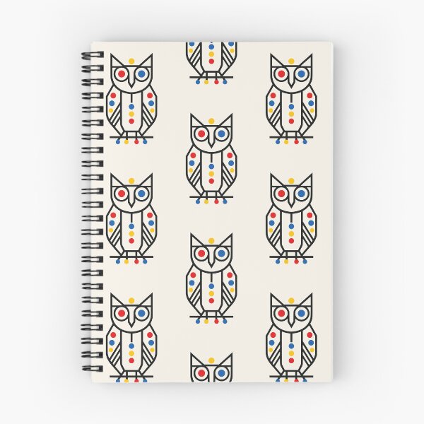 Item preview, Bauhaus Geometric Owl, Mid Century Modern Bird Art designed and sold by OpenFieldNotes.