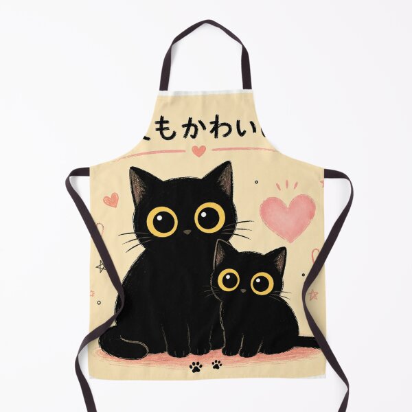 Item preview, Cute Black Cat Family Art | Kawaii Cat Illustration | Adorable Cat Lover Wall Decor designed and sold by AbstractAuraArt.