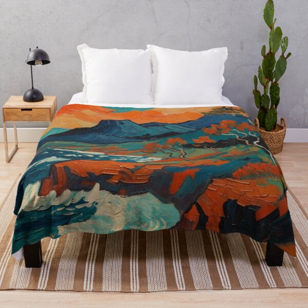Item preview, Coastal Cliffs Painting - Impasto Ocean Seascape Art designed and sold by Nexus Space.