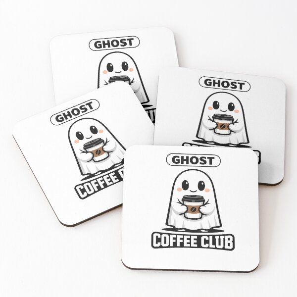 Item preview, Ghost Coffee Club Minimalist Halloween Vector designed and sold by wizooo411.
