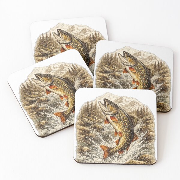 Item preview, Brook Trout Mountain Stream designed and sold by KrungiT Design .