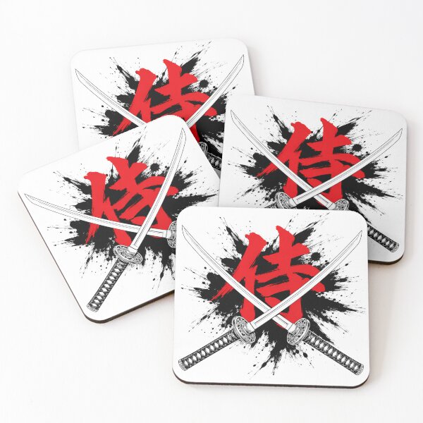 Item preview, Crossed Katanas Bushido Kanji Vector Samurai Design designed and sold by MouradStudio.