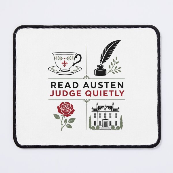 Item preview, Read Austen Judge Quietly Pride and Prejudice Grid Emblem designed and sold by Fenay Designs.