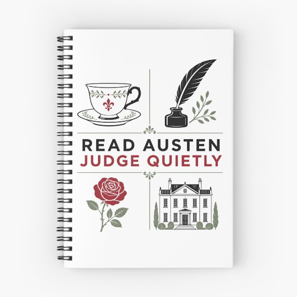 Item preview, Read Austen Judge Quietly Pride and Prejudice Grid Emblem designed and sold by Fenay Designs.