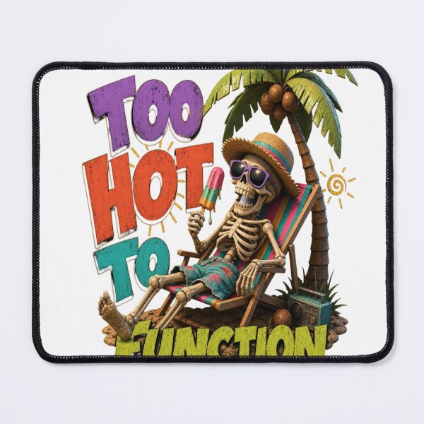 Item preview, Vintage Skeleton Too Hot To Function Sticker designed and sold by mo-carnival.