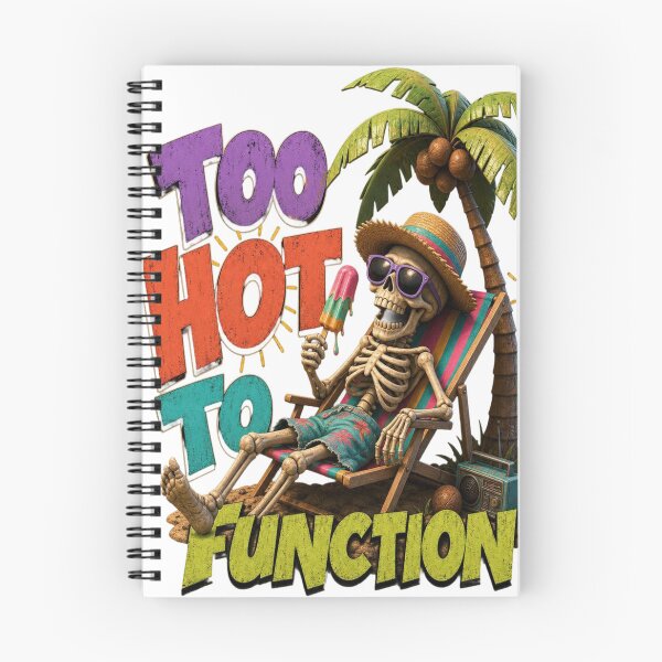 Item preview, Vintage Skeleton Too Hot To Function Sticker designed and sold by mo-carnival.