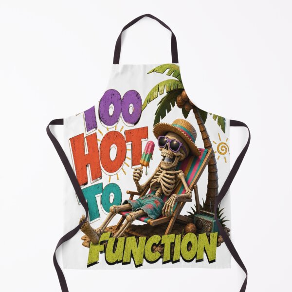 Item preview, Vintage Skeleton Too Hot To Function Sticker designed and sold by mo-carnival.