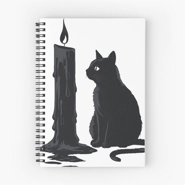 Item preview, Black Cat Enchanted Candle Icon designed and sold by IllumeInk.